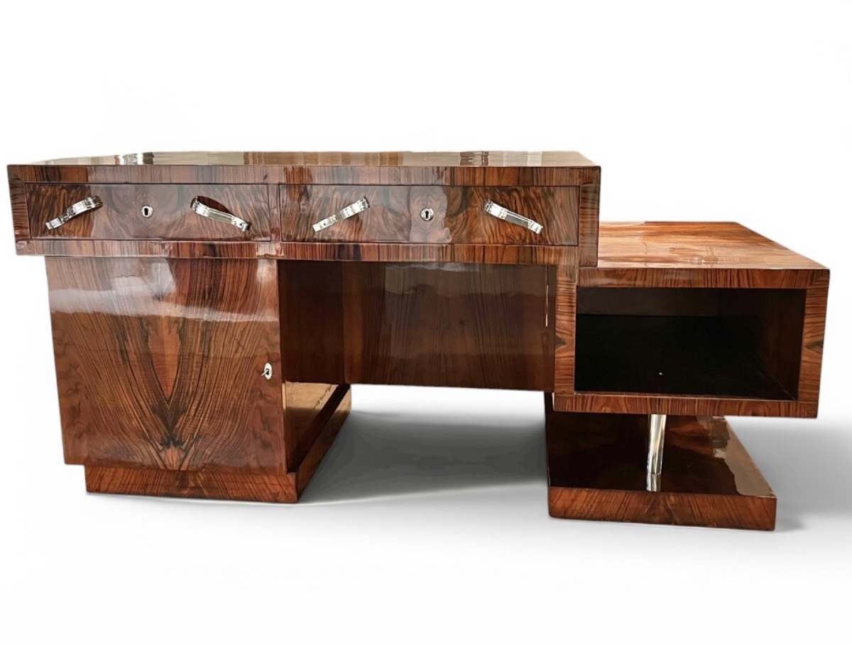 Bureau Art Deco moderniste restauré, France circa 1930-photo-3